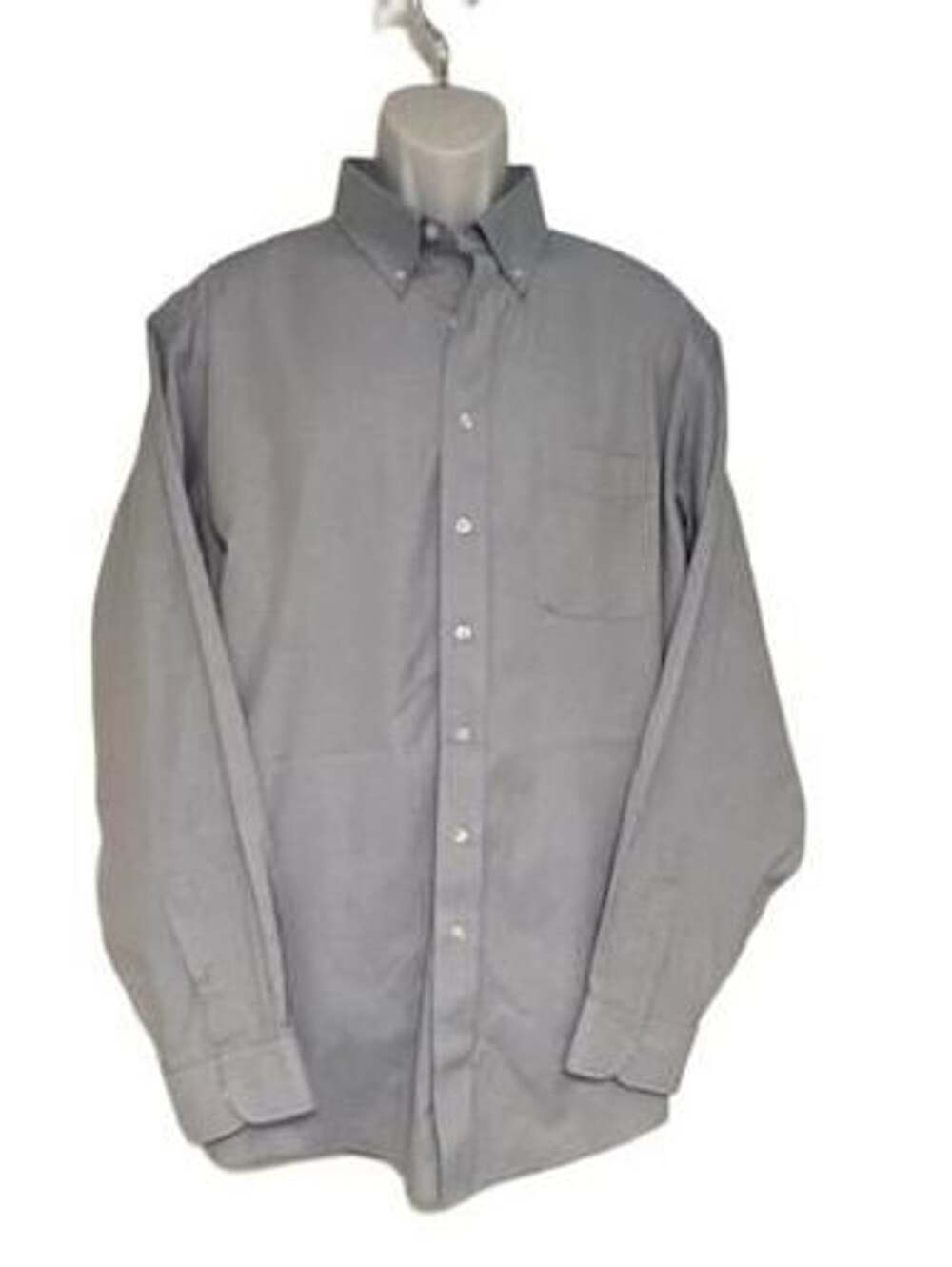 Roundtree & Yorke Gold Label Button Down Shirt 17 36 Light Blue Cotton